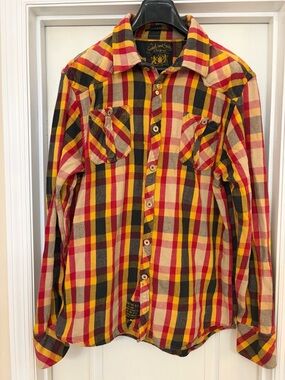 Scotch Soda Button Up Shirt Pearl Snap Cuffs XXL 472 of 500 Western Flannel